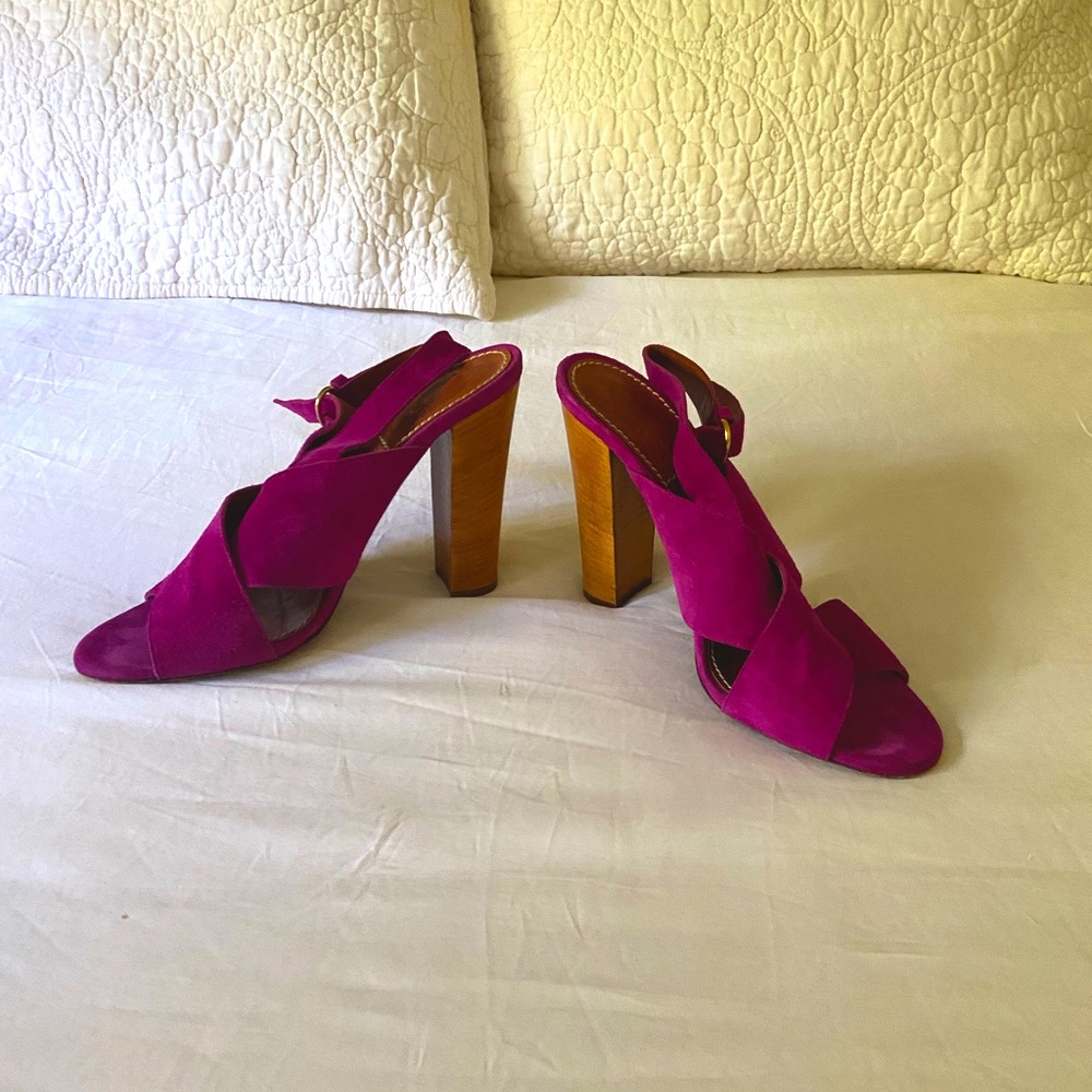 Lanvin Suede Slingback Heel
